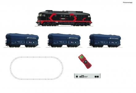 51342 Roco Startset z21 Digitaal Diesellocomotief BR 232 met goederentrein Cargounit PKP