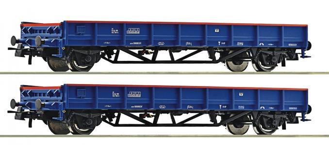 6600046 Roco Set lageboordwagens VolkerRail