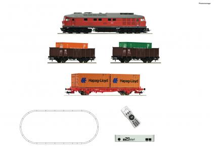 5110003 Roco Startset z21 Digitaal Diesellocomotief BR 232 met goederentrein van de DB AG