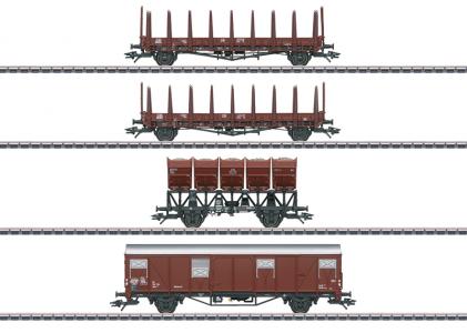 46662 Marklin 4-delige set goederenwagens DB