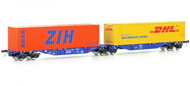 90663 Mehano Containerwagen SGGMRS90 DHL ZIH