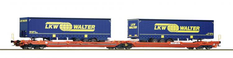 77393 Roco Doppeltaschen-Gelenkwagen T3000e LKW Walther WASCOSA