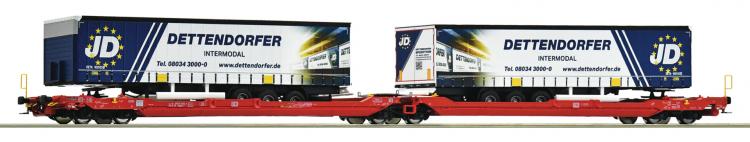 77404 Roco Doppeltaschen-Gelenkwagen T3000e DB AG Dettendorfer