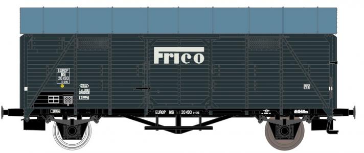 23405 Exact-Train NS X-CHG EUROP 20493 gesloten goederenwagen Frico Ep. III